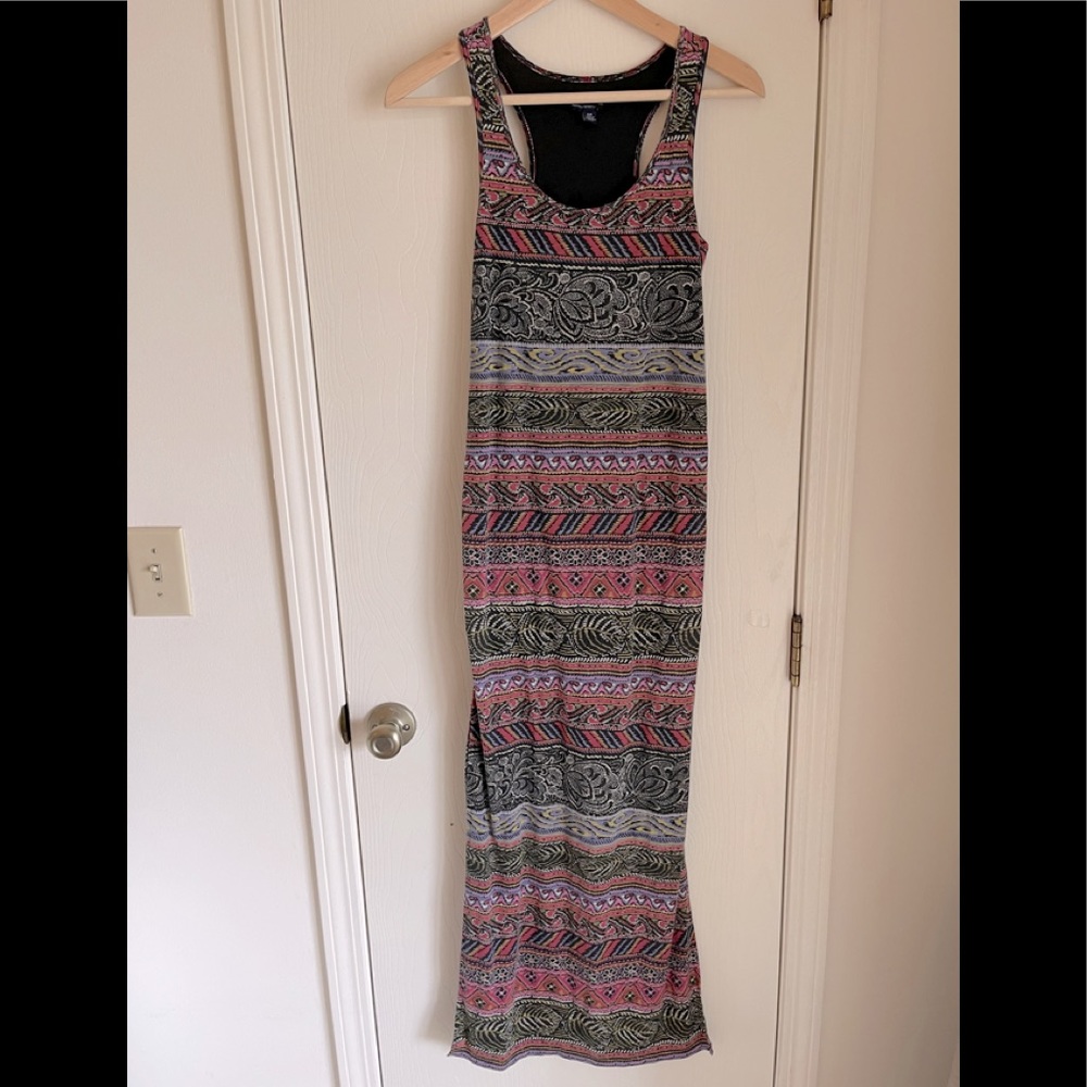 American Eagle multi color maxi dress size small